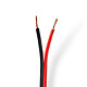 Nedis Cable de altavoz 2 x 1,5 mm² - 25 metros Cable del altavoz 2 x 1,5 mm² - 25 metros - Funda roja/negra