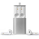 Livoo TES223 Plata Auriculares internos inalámbricos - Bluetooth 5.0 - Duración de la batería 5h - Micrófono - Cargador/maleta de transporte