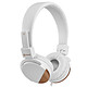 My Sound Speak Metal White/Copper Foldable wired on-ear headphones with microphone