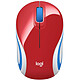 Logitech M187 (Rouge) Mini souris sans fil - ambidextre - capteur optique 1000 dpi - 3 boutons