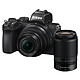 Nikon Z 50 16-50 VR 50-250 VR Fotocamera ibrida APS-C da 20,9 MP - ISO 51,200 - Touchscreen inclinabile da 3,2" - Mirino OLED - Video 4K Ultra HD - Wi-Fi/Bluetooth Obiettivo grandangolare DX 16-50mm f/3.5-6.3 VR Obiettivo DX 50-250mm f/4.5-6.3 VR