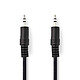 Nedis câble audio stéréo jack 3.5 mm (3 mètres) Cordon audio - stéréo jack 3.5 mm -  mâle/mâle - connecteurs plaqués en nickel - 3 mètres