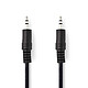 Nedis câble audio stéréo jack 3.5 mm M/M (2 mètres) Cordon audio - stéréo jack 3.5 mm - mâle/mâle - connecteurs plaqués en nickel - 2 mètres