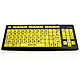 Accuratus Monster 2 High Visibility USB keyboard - high visibility yellow keys and XL marking (for visually impaired users) - QWERTY, French