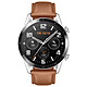 Huawei Watch GT 2 (46 mm / Leather / Brown) Smartwatch - waterproof 50 m - GPS/GLONASS - Heart rate monitor - 1.39" AMOLED display - 454 x 454 pixels - 4 Gb - Bluetooth 5.0 - Lite OS - Classic 46 mm wristband