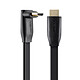 Belkin Cable HDMI acodado de alta velocidad con Ethernet - 2 metros (F3Y022BT2M) Cable HDMI 2.0 con Ethernet - macho/macho (acodado, chapado en oro) - (2 metros)