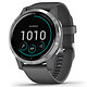 Garmin Vvoactive 4 (Grey) Smartwatch - stainless steel - 1.3" touch screen 260 x 260 pixels - silicone strap - GPS/GLONASS/Galileo - WiFi/Bluetooth - water resistant
