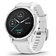 Garmin fenix 6s (Silver/White) Smartwatch - stainless steel - 1.2" 240 x 240 pixels touchscreen - silicone strap - GPS/GLONASS/Galileo - WiFi/Bluetooth - water resistant