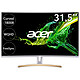Acer 31.5" LED - ED323QURwidpx - Blanco 2560 x 1440 píxeles - 4 ms - Formato ancho 16/9 - Losa curva VA - FreeSync - 144 Hz - HDMI - DisplayPort - Blanco (2 años de garantía del fabricante)