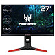Acer 27" LED - Predator XB271HUabmiprz 2560 x 1440 pixels - 1 ms (gris à gris) - Format 16/9 - 144 Hz - DisplayPort - HDMI - G-SYNC - Hub USB - Noir