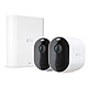 Arlo Pro 3 - Blanc (VMS4240P) Système de sécurité sans fil avec 2 caméras - 2K HDR - champ de vision 160° - vision nocturne couleur - éclairage intégré - fonction audio - conception étanche - Blanc