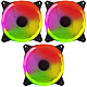 Xigmatek AY120 Galaxy 2 Elite 3 Pack Pack of 3 120 mm case fans with addressable RGB LEDs and control