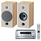 Yamaha MusicCast CRX-N470D Silver Focal Chora 806 Light Wood Mini Multiroom CD MP3 USB Wi-Fi Bluetooth and AirPlay with MusicCast Library Speaker (pair)