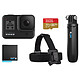 GoPro HERO8 Black Pack Caméra sportive étanche 4K60p - Photo 12 MP HDR - Stabilisation HyperSmooth 2.0 - Ralenti 8x - Ecran tactile 2" - LiveStream 1080p - Contrôle vocal - Wi-Fi/Bluetooth - GPS - Fixation intégrée + Batterie/Shorty/HeadStrap/MicroSD 32 Go