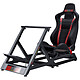 Next Level Racing GTtrack bucket seat and chassis - fully adjustable - steel frame - steering wheel and pedal board holders - harness - compatible with all steering wheels and pedal boards