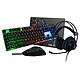 The G-Lab Combo Gallium E 4 in 1 gamer kit (clear AZERTY keyboard, clear optical mouse, headset, microphone, mat)
