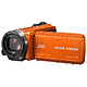 JVC GZ-R445 Orange Caméscope Full HD tout-terrain - Zoom optique 40x - Stabilisateur d'image - Ecran LCD tactile 3" - HDMI - Mémoire interne 4 Go - Slot SD
