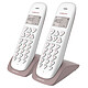 Logicom Vega 250 Taupe Téléphone DECT sans fi - fonction mains libres - autonomie 7h en appel - 10 sonneries - mémoire 20 numéros - 1 combiné supplémentaire