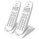 Logicom Vega 255T Blanco Teléfono inalámbrico DECT - contestador automático - función manos libres - tiempo de llamada de 7 horas - 10 timbres - memoria de 20 números - 1 auricular adicional