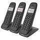 Logicom Vega 350 Negro Teléfono inalámbrico DECT - función manos libres - tiempo de llamada de 7 horas - 10 timbres - memoria para 20 números - 2 auriculares adicionales