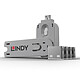 Lindy Kit de bloque para puertos USB-A Juego de 4 bloqueadores de puertos USB-A y 1 llave