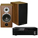 Sherwood RX-4508 Cabasse Antigua MT22 Walnut 2 x 100W Bluetooth Strobe Amplifier-Tuner 75W Library Speaker (pair)
