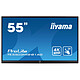 iiyama 55" LED - ProLite TE5503MIS-B1AG Écran tactile multipoint 3840 x 2160 pixels 16:9 - IPS-AG - 1200:1 - 8 ms - 18/7 - HDMI - Wi-Fi - Haut-parleur intégré - Noir