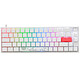 Ducky Channel One 2 SF RGB White (Cherry MX RGB Red) High-end keyboard - ultra-compact 65% size - Cherry MX RGB Red switches - multi-effect RGB backlighting - PBT keys - AZERTY, French