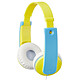 JVC HA-KD7 Blue/Yellow On-ear children's headphones, volume limited