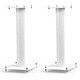 NorStone Stylum 1 White Satin Pair of stands for bookshelf speakers with spikes, counter spikes and grommets