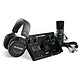 M-Audio Air 192|4 Vocal Studio Pro Kit de grabación profesional con interfaz de audio USB, auriculares M-Audio HDH40 y micrófono de condensador negro M-Audio Nova