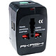 Akashi Universal Travel Adapter 150 Countries with 2 USB ports Universal travel adapter 150 countries with 2 USB ports