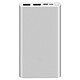 Xiaomi Mi Powerbank 3 Plata Batería externa de polímero de litio 10 000 mAh - 18W - Carga rápida - 2 puertos USB