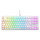 Xtrfy K4 TKL RGB White Wired gaming keyboard - compact TKL - mechanical switches (Kailh Red RGB switches) - aluminium frame - RGB backlighting - AZERTY, French