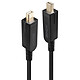Cable híbrido Lindy Mini DP 1.4 de fibra óptica (100 m)