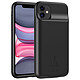 Akashi Coque Batterie Sans Fil Noire iPhone 11 Coque batterie à induction 4500 mAh pour iPhone 11