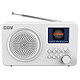 GTC DR6 White Digital FM/DAB radio with colour display and headphone jack