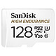 SanDisk High Endurance microSDXC UHS-I U3 V30 128 Go + Adaptateur SD Carte mémoire ultra-endurante MicroSDXC UHS-I U3 V30 128 Go