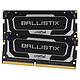 Ballistix SO-DIMM DDR4 16 Go (2 x 8 Go) 2666 MHz CL16 - Noir Kit Dual Channel 2 barrettes de RAM DDR4 PC4-21300 - BL2K8G26C16S4B