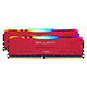 Ballistix Red RGB DDR4 32 Go (2 x 16 Go) 3200 MHz CL16 Kit Dual Channel 2 barrettes de RAM DDR4 PC4-25600 - BL2K16G32C16U4RL