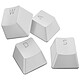 Razer PBT Keycap Upgrade Set (Mercury) Set of 105 replacement keys - white - durable PBT coating - for mechanical or optical keyboard - compatible with most brands and models on the market - QWERTY