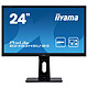 iiyama 24" LED - ProLite B2483HSU-B5 1920 x 1080 pixels - 1 ms - Format large 16/9 - Pivot - HDMI/VGA/DisplayPort - Hub USB 2.0 - Noir
