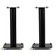 NorStone Stylum 1 Black Satin Pair of stands for bookshelf speakers with spikes, counter spikes and grommets