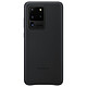 Samsung Coque Cuir Noir Samsung Galaxy S20 Ultra Coque en cuir véritable pour Samsung Galaxy S20 Ultra