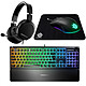 SteelSeries Starter Pack Gamer set - keyboard with membrane switches - optical mouse 8500 dpi 6 buttons - stro headset - mouse pad standard size (320 x 270 x 2 mm)