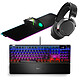 SteelSeries Ultimate Pack Gamer kit - keyboard with mechanical switches (OmniPoint Red Switches) - wireless optical mouse 12000 dpi 7 buttons - wireless headset DTS Headphone:X v2.0 - very large mouse pad (900 x 300 x 4 mm)