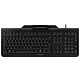 Cherry Secure Board 1.0 (black) Keyboard - smart card reader and RFID/NFC reader - authentication and encryption scuris mode - AZERTY, French