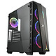 Xigmatek Cyclops Black ARGB Medium Tower case with tempered glass vents and 4 fans 120mm