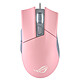 ASUS ROG Gladius II Origin Pink Wired mouse for gamers - right-handed - 12000 dpi optical sensor - 6 buttons - RGB backlight