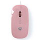 Nedis Wired Optical Mouse Rosa Ratón con cable - ambidiestro - Sensor óptico de 1000 dpi - 3 botones - USB